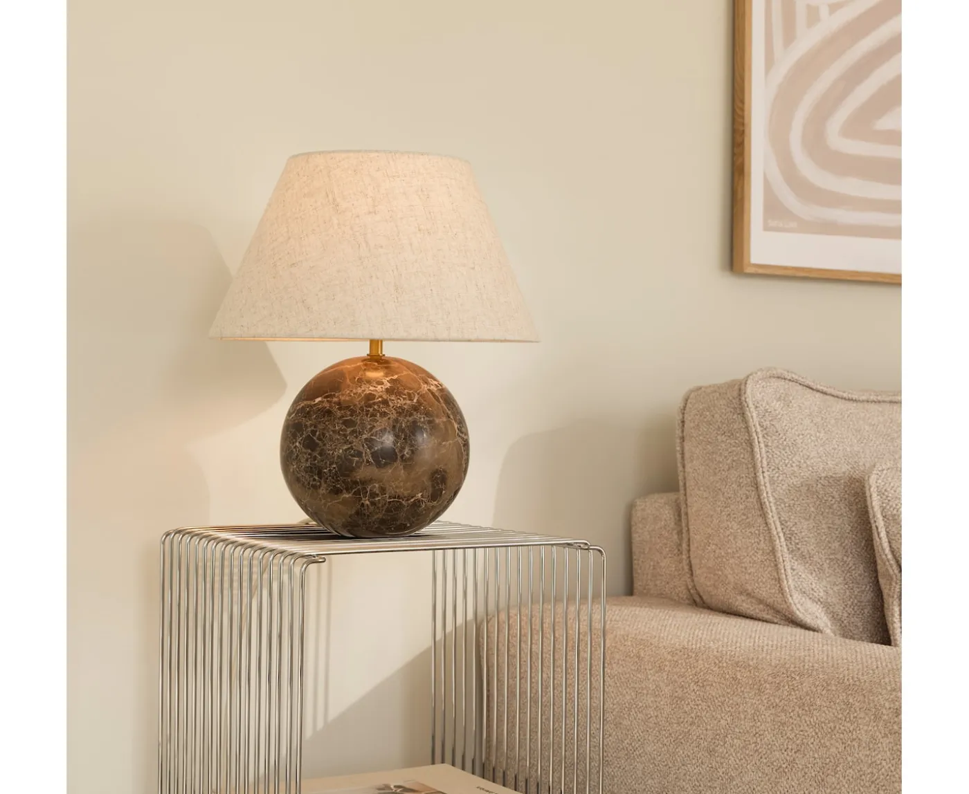 Globen Lighting Castello Bordslampa Brown 35cm