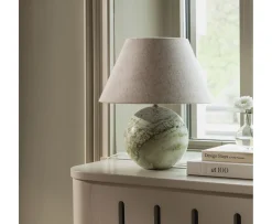 Globen Lighting Castello Bordslampa Ljusgrön marmor 35cm