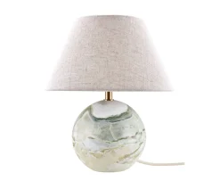 Globen Lighting Castello Bordslampa Ljusgrön marmor 35cm