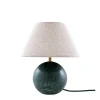 Globen Lighting Castello Bordslampa Mörkgrön marmor/Beige 24cm