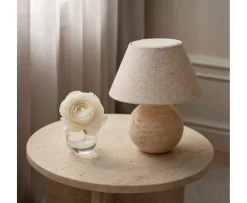 Globen Lighting Castello Bordslampa Travertin 24cm