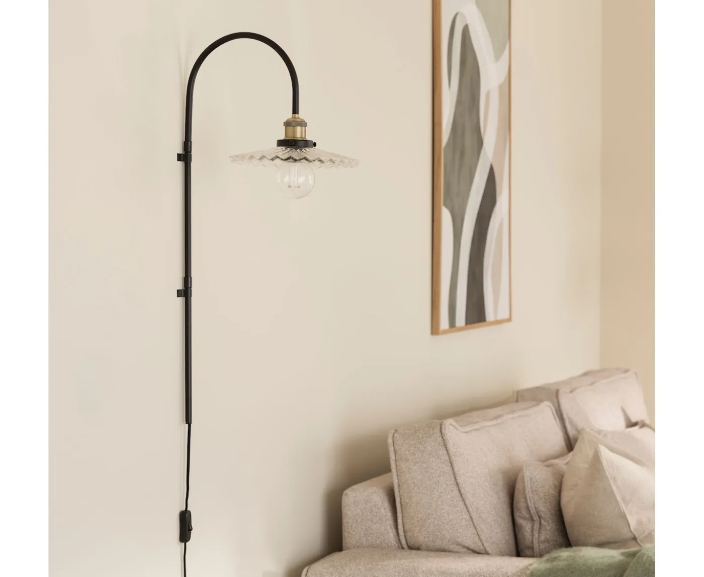 Globen Lighting Cobbler Vägglampa Klar 75cm