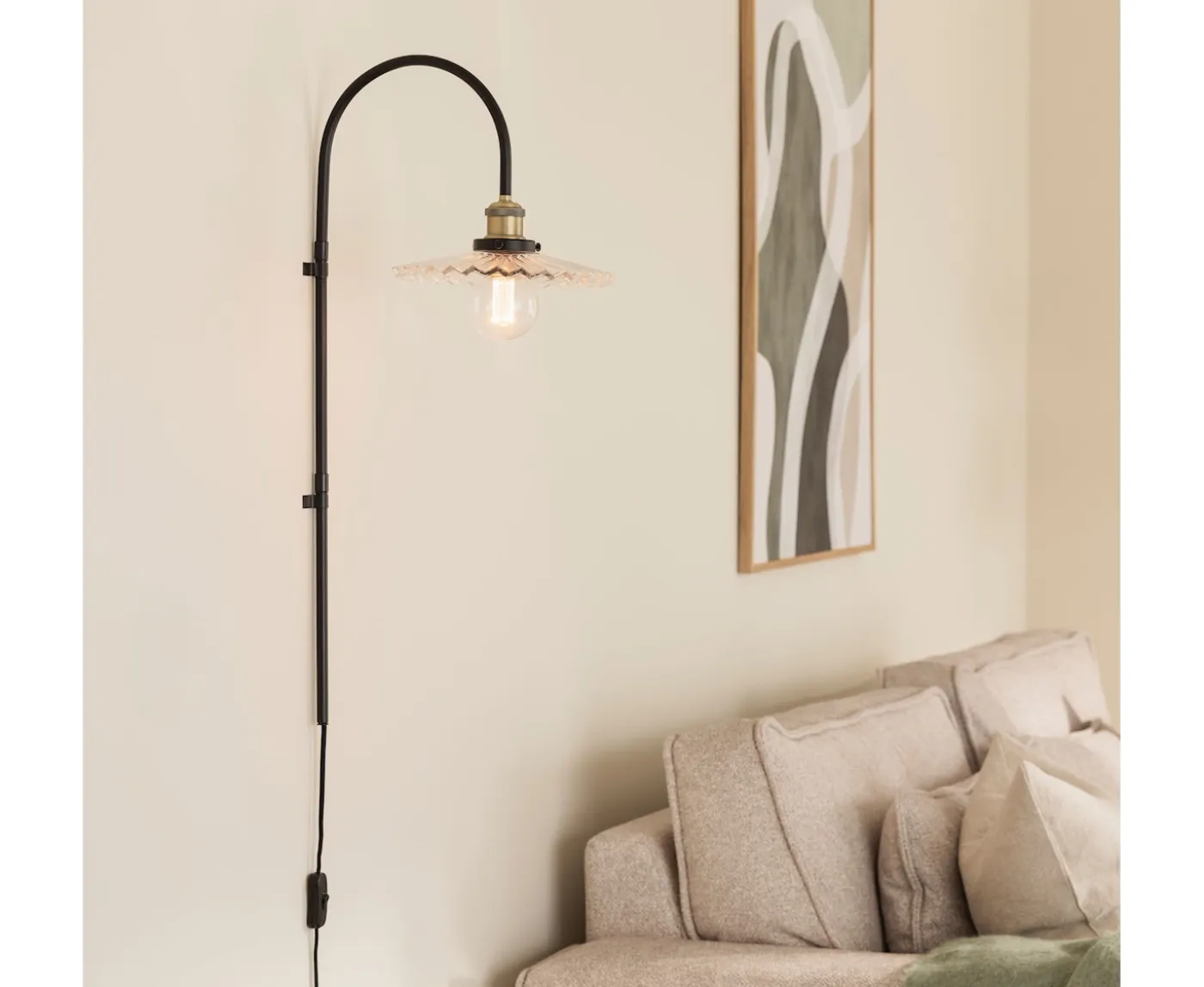 Globen Lighting Cobbler Vägglampa Klar 75cm
