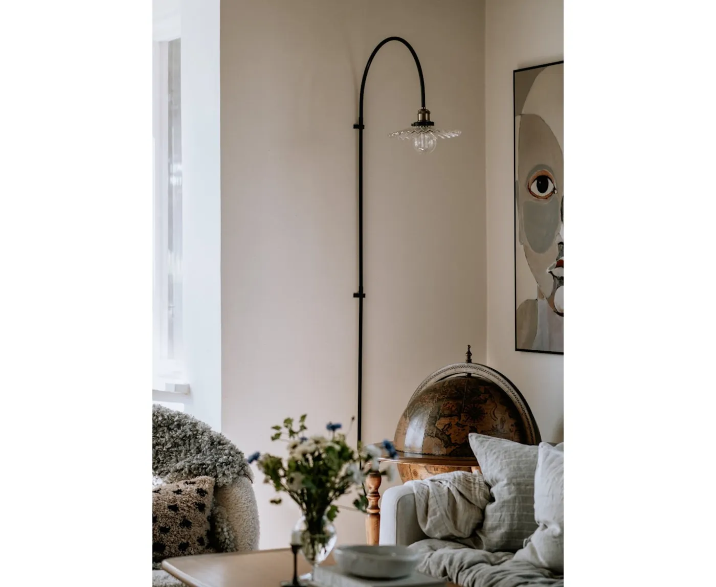 Globen Lighting Cobbler Vägglampa Klar 150cm
