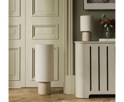 Globen Lighting Florian Bordslampa Vit bouclé/Beige 39cm