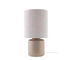 Globen Lighting Florian Bordslampa Vit bouclé/Beige 39cm