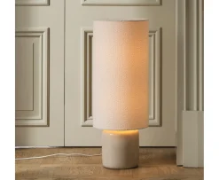 Globen Lighting Florian Golvlampa Vit bouclé/Beige 80cm