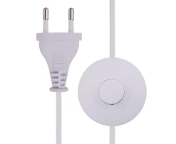 Globen Lighting Florian Golvlampa Vit bouclé/Beige 80cm