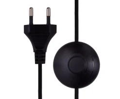 Globen Lighting Florian Golvlampa Vit bouclé/Svart 80cm