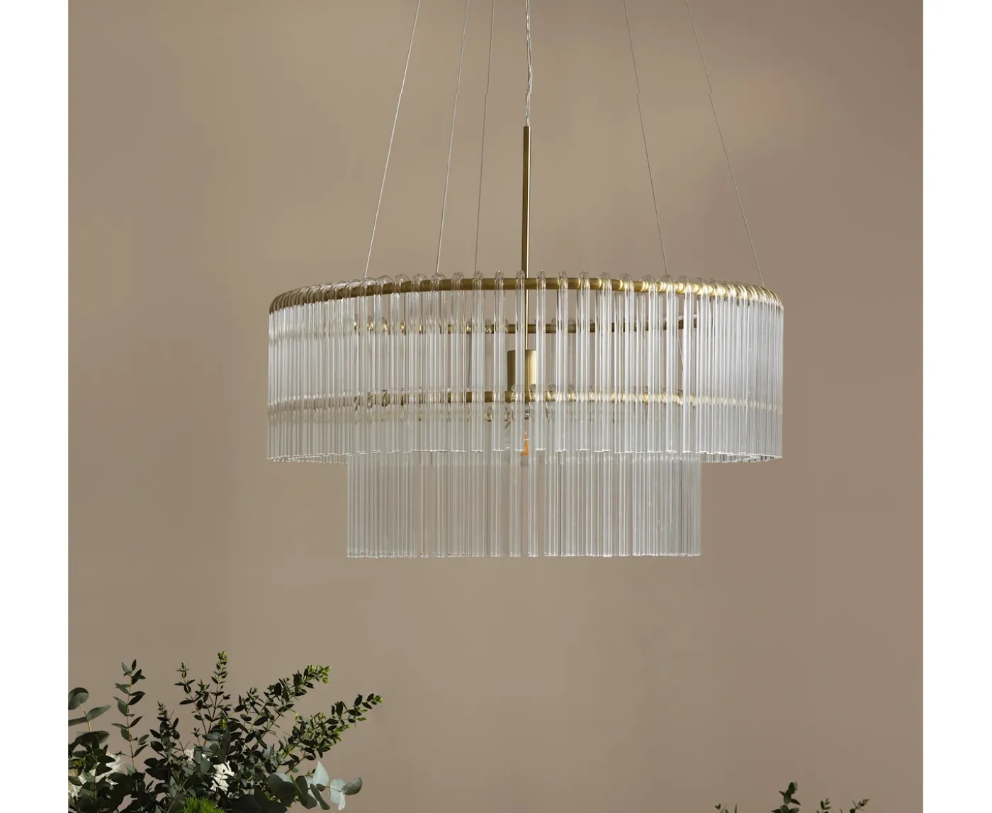 Globen Lighting Hook Taklampa Clear/Brushed Brass