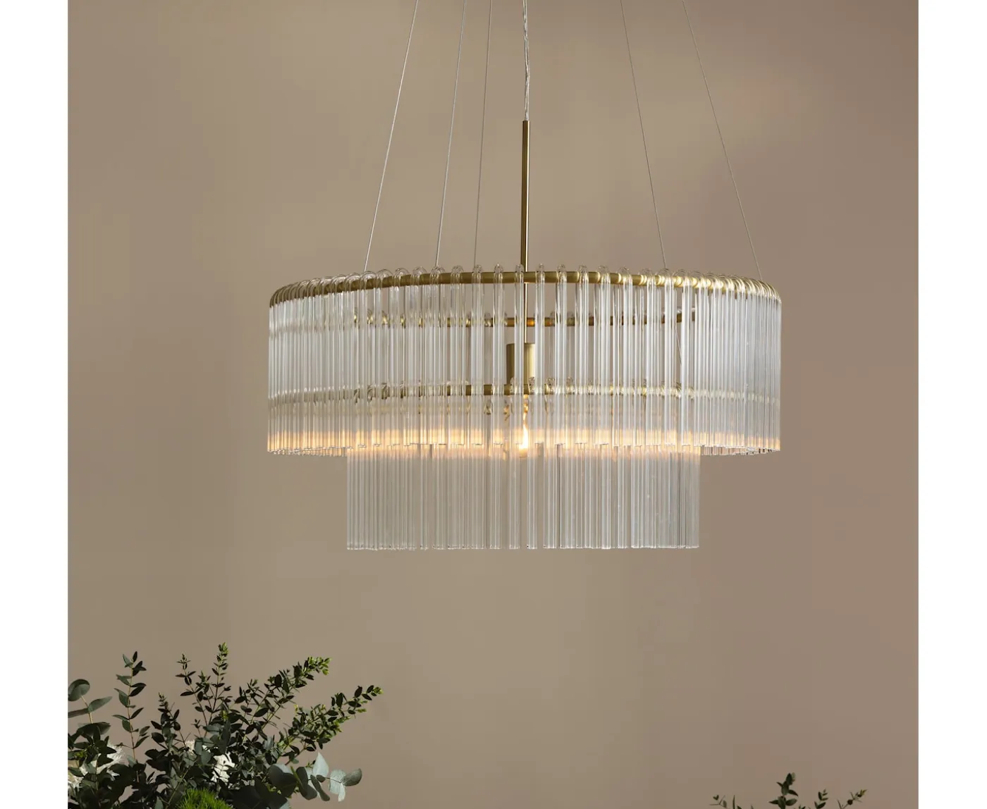 Globen Lighting Hook Taklampa Clear/Brushed Brass