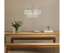 Globen Lighting Hook Taklampa Clear/Brushed Brass
