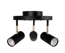 Globen Lighting Hubble 3 Rund Spotlight Svart