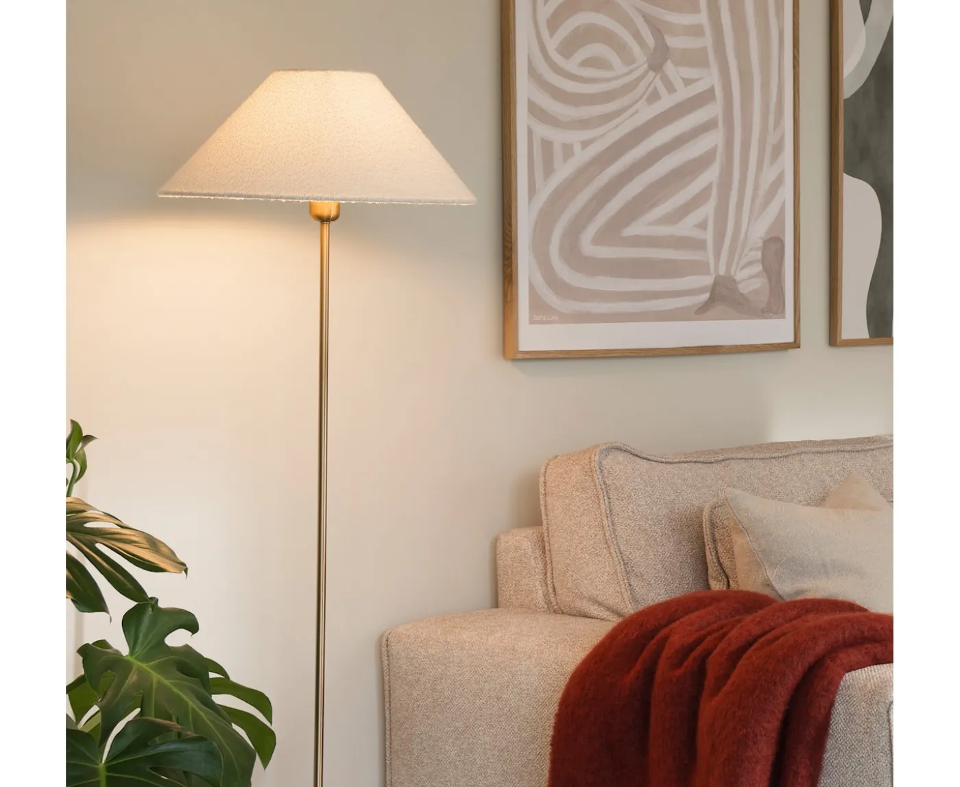 Globen Lighting Iris Lampskärm Bouclé Cream White 45cm