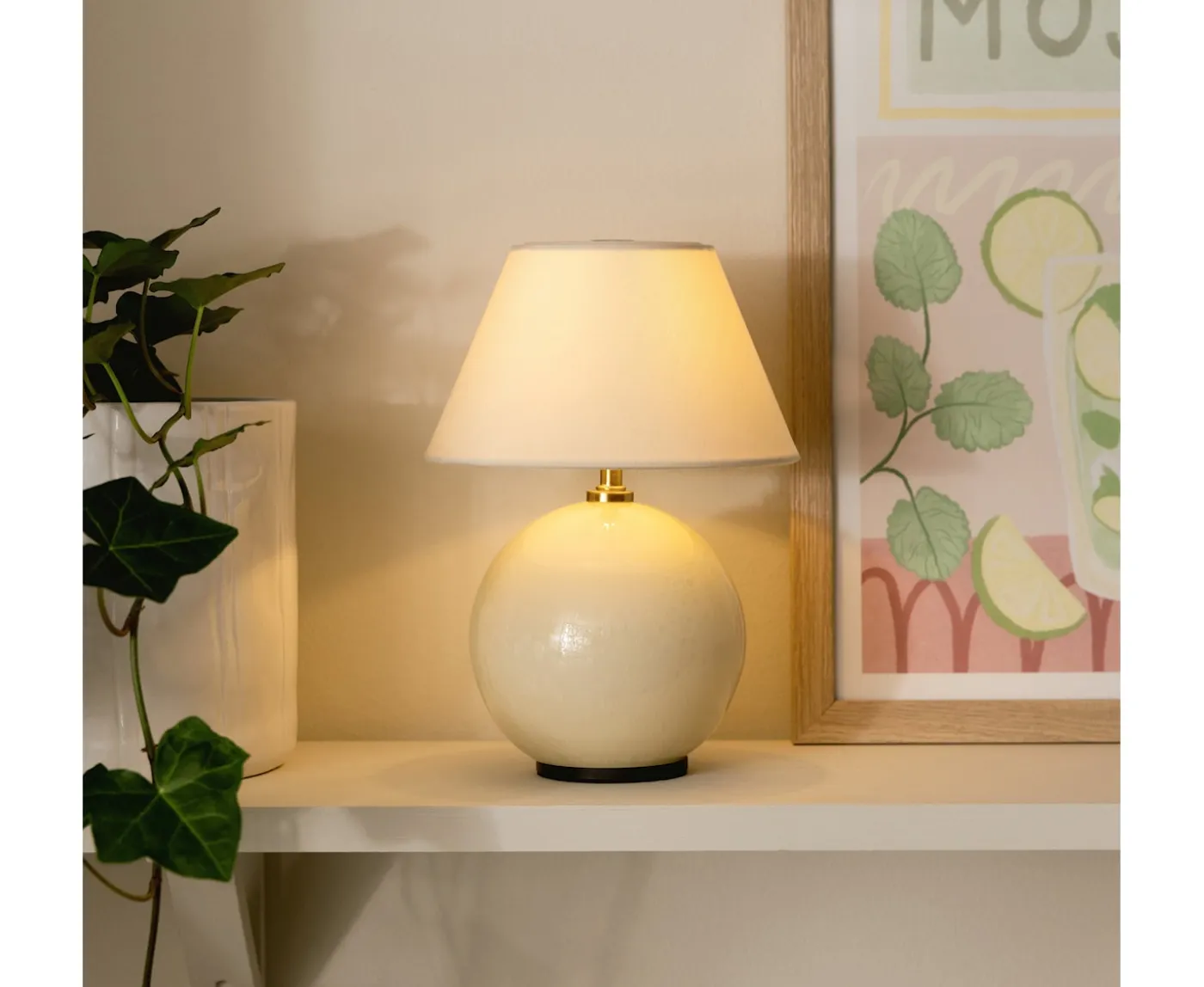 Globen Lighting Iris Portabel Bordslampa Creme