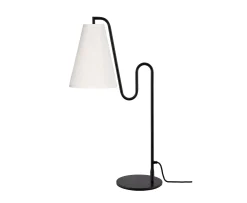 Globen Lighting Lou Bordslampa Vit bouclé/svart