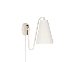 Globen Lighting Lou Vägglampa Bouclé Vit/Beige