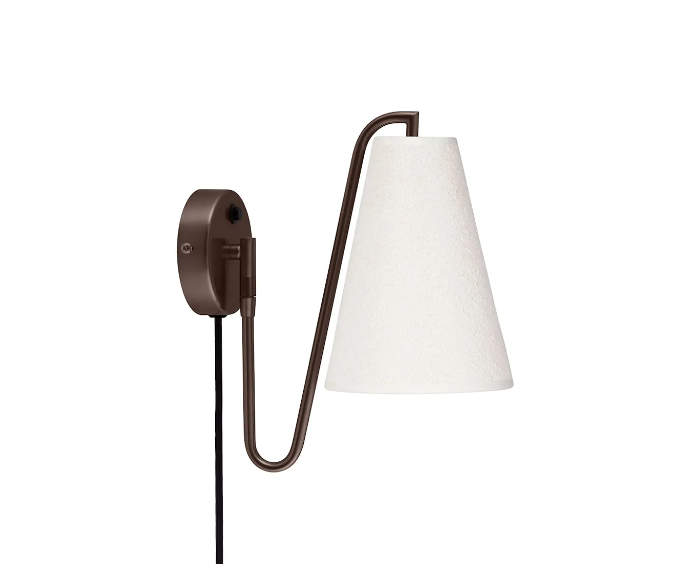 Globen Lighting Lou Vägglampa Bouclé Vit/Bronze