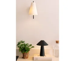 Globen Lighting Lou Vägglampa Bouclé Vit/Svart