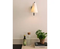 Globen Lighting Lou Vägglampa Bouclé Vit/Svart
