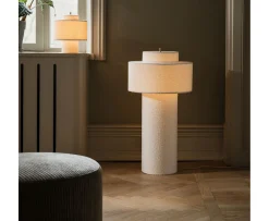 Globen Lighting Noah Golvlampa Vit Bouclé 45cm