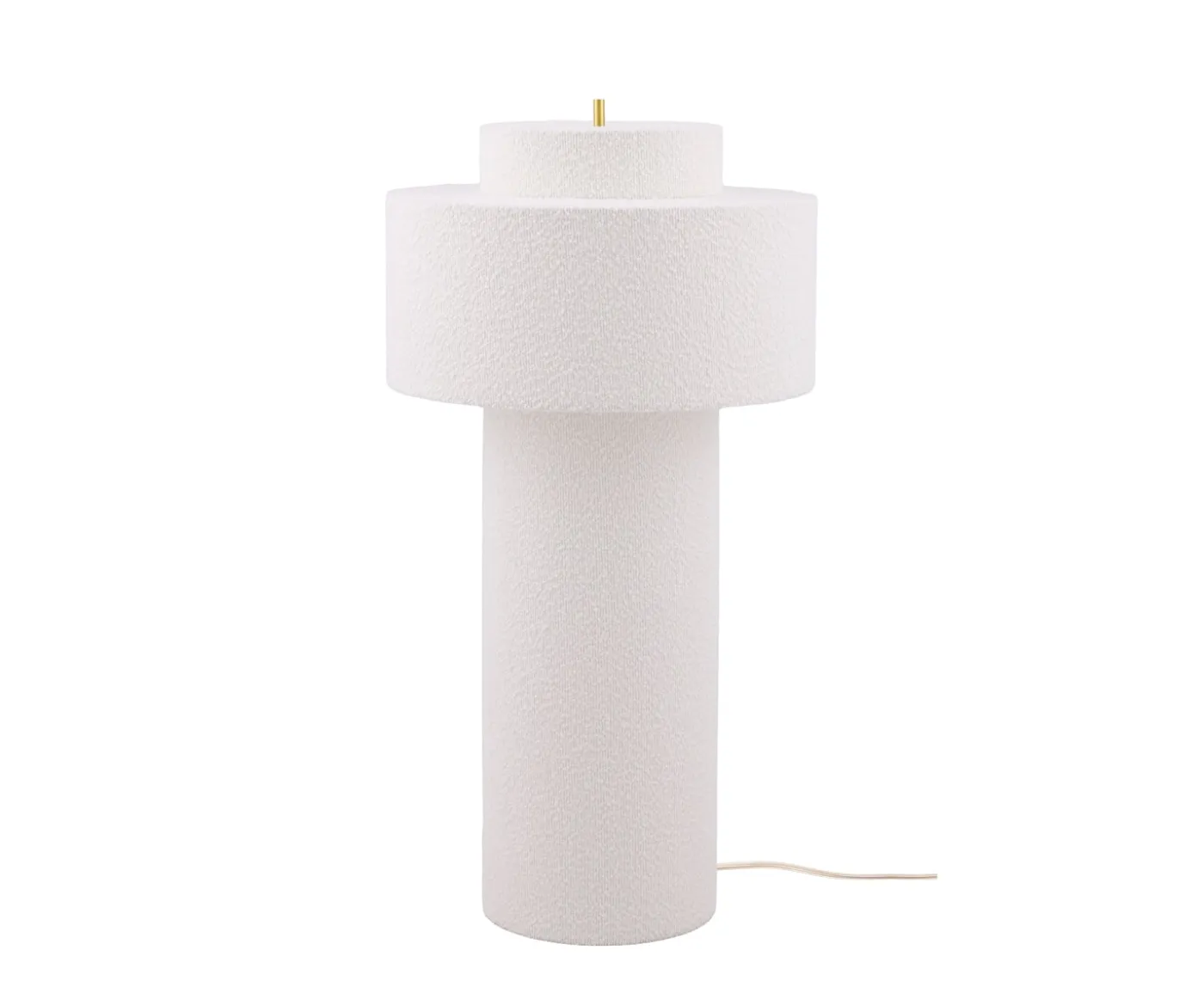 Globen Lighting Noah Golvlampa Vit Bouclé 45cm