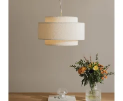Globen Lighting Noah Taklampa Bouclé White 50cm