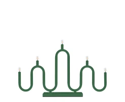 Globen Lighting Noel Adventsljusstake 5 Green