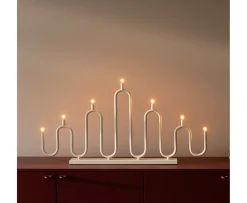Globen Lighting Noel Adventsljusstake 7 Ivory