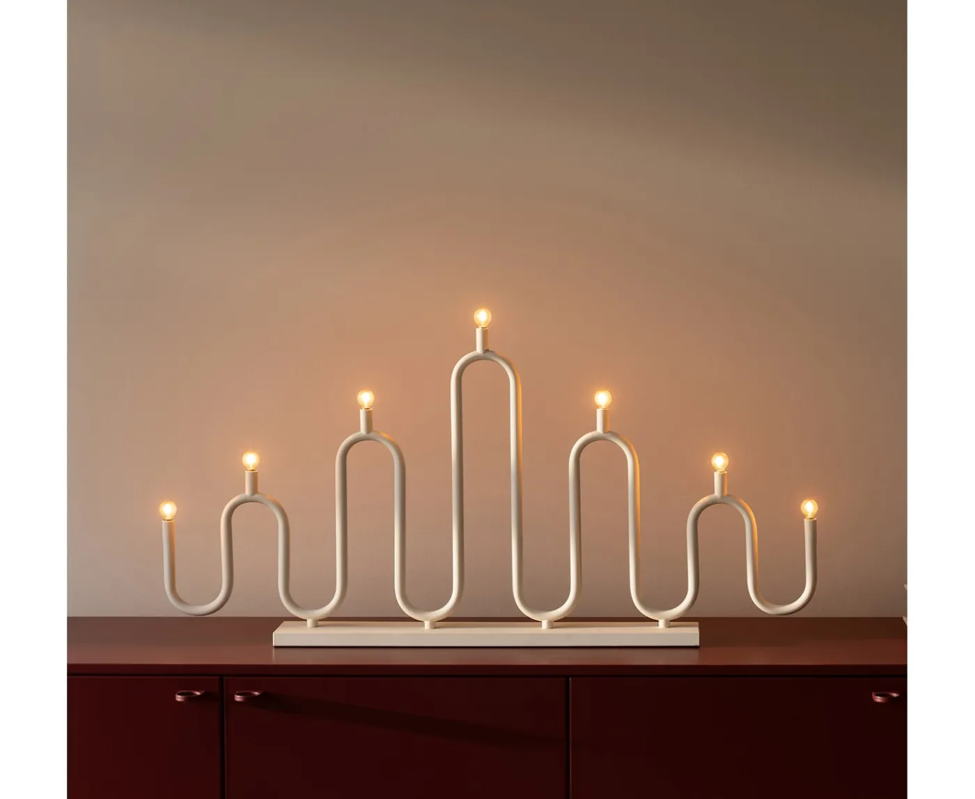 Globen Lighting Noel Adventsljusstake 7 Ivory