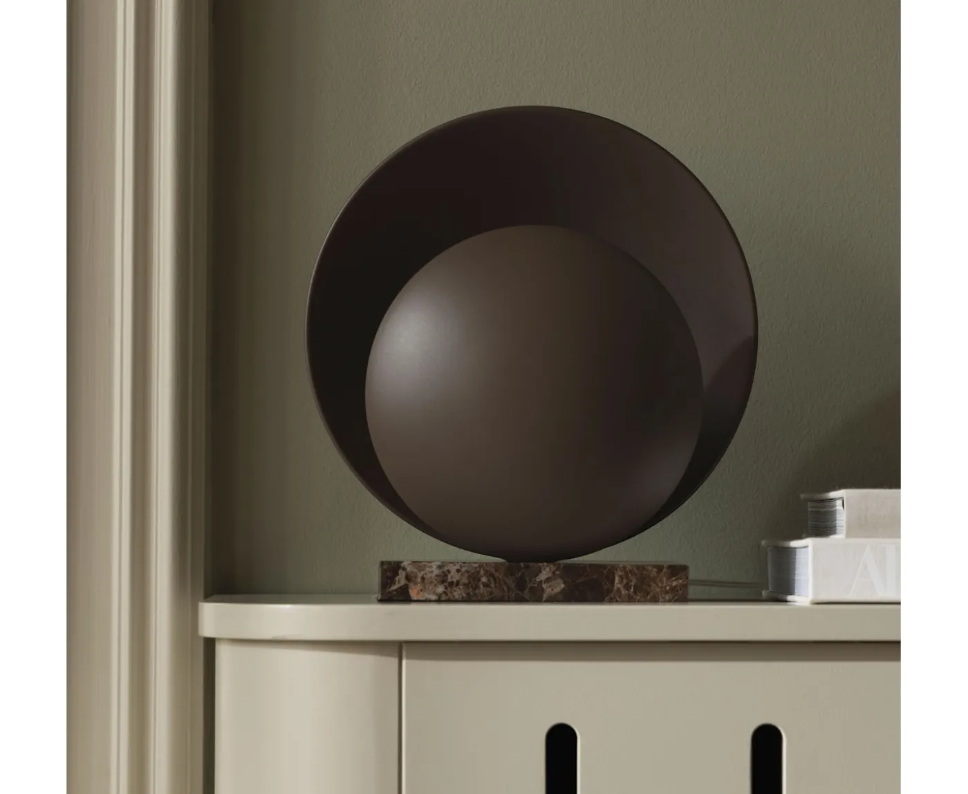 Globen Lighting Orbit Bordslampa Mocha/Brun marmor 32cm
