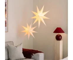 Globen Lighting Stella Julstjärna Vit Bouclé 60cm