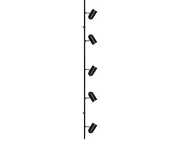 Globen Lighting Swan 5 Spotlight Svart 153cm