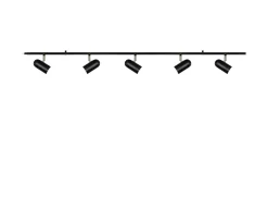 Globen Lighting Swan 5 Spotlight Svart 153cm