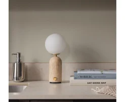 Globen Lighting Torrano Portabel Bordslampa Beige travertin