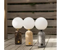 Globen Lighting Torrano Portabel Bordslampa Beige travertin