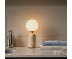 Globen Lighting Torrano Portabel Bordslampa Beige travertin