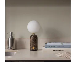 Globen Lighting Torrano Portabel Bordslampa Brun marmor