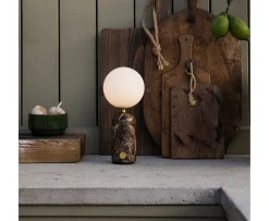 Globen Lighting Torrano Portabel Bordslampa Brun marmor