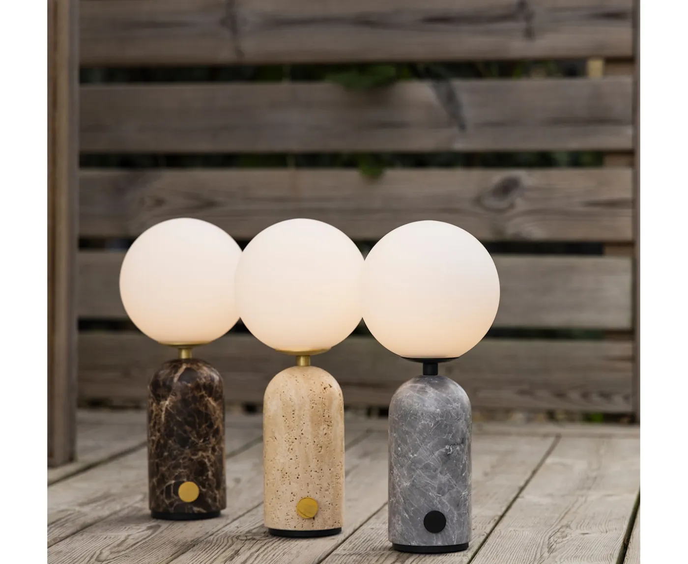 Globen Lighting Torrano Portabel Bordslampa Grå marmor