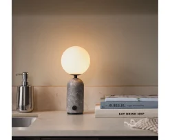 Globen Lighting Torrano Portabel Bordslampa Grå marmor