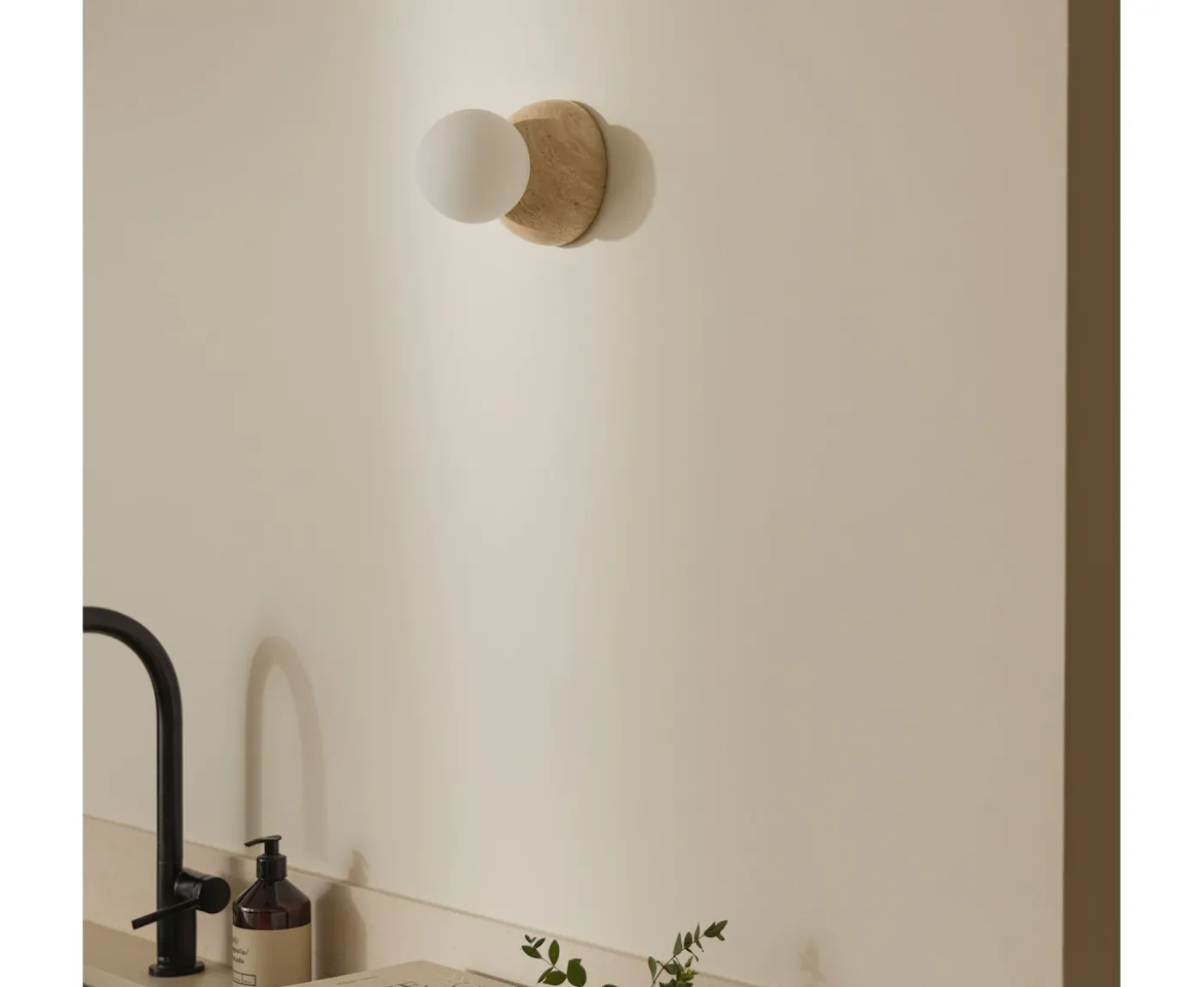 Globen Lighting Torrano Vägglampa Beige/Vit