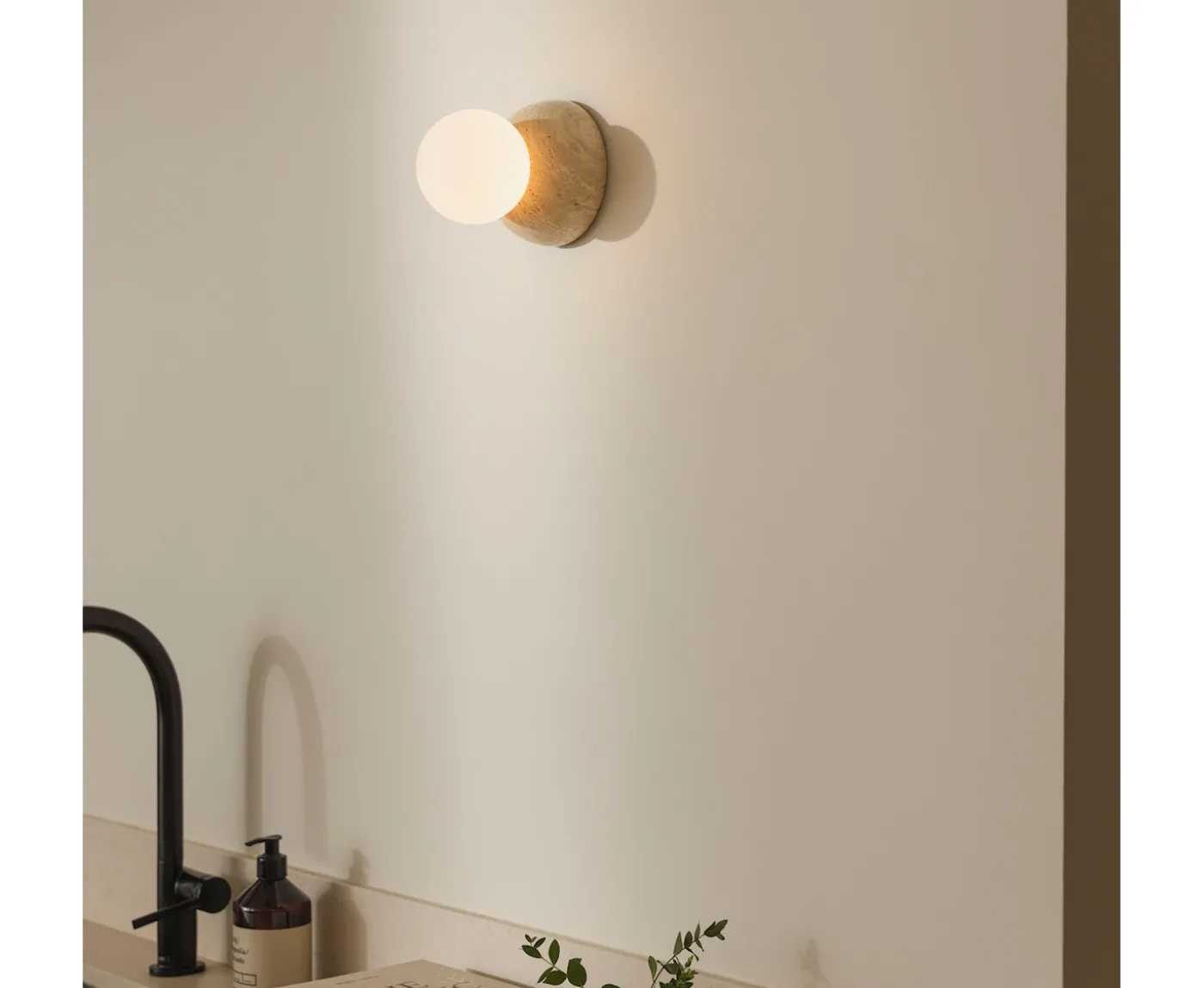 Globen Lighting Torrano Vägglampa Beige/Vit