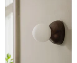 Globen Lighting Torrano Vägglampa/plafond Brunbetsad Ek