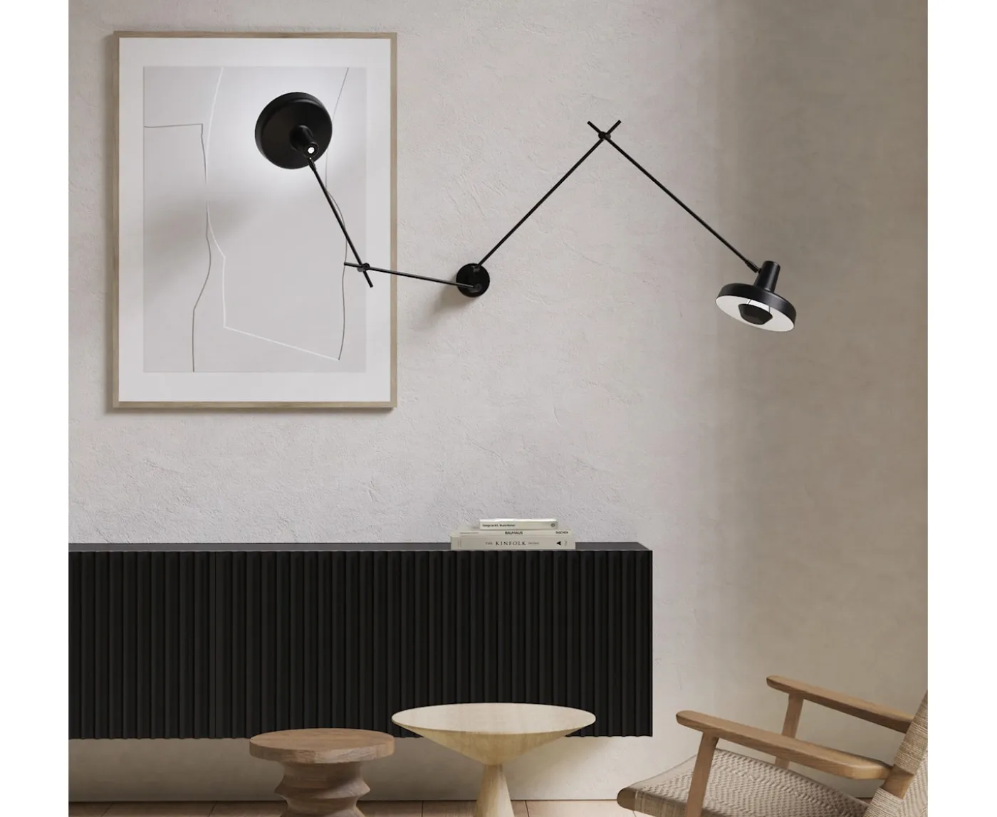 Grupa Arigato Vägglampa Double Long/Short Black