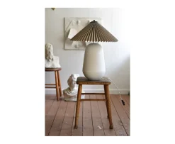 Hallbergs Belysning Carolin Plisserad Lampskärm Natur 40cm