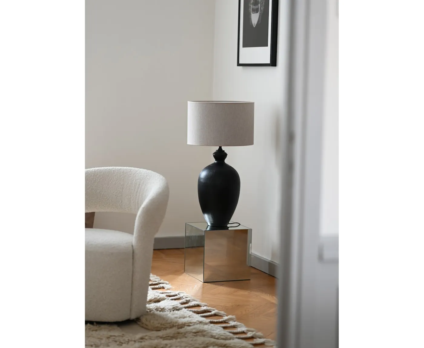 Hallbergs Belysning Studio 54 Lampskärm Natur Ø39