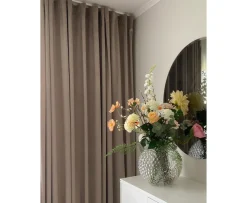 Hasta Home Ljuva Gardinlängd Sammet Beige 250cm