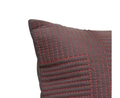 Hübsch Floy Kudde Brown Red 60x60
