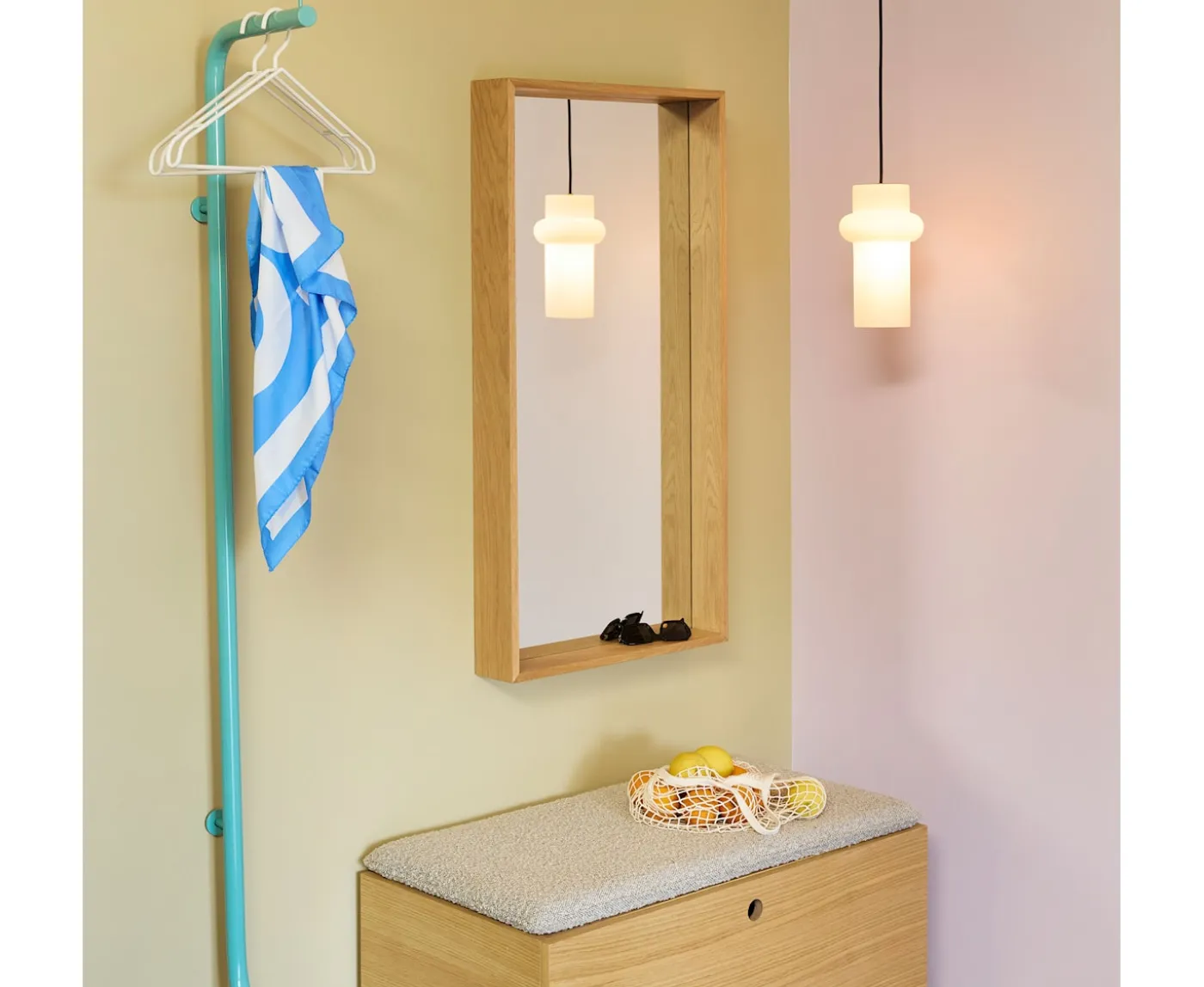 Hübsch Alcove Bänk Natural 90cm